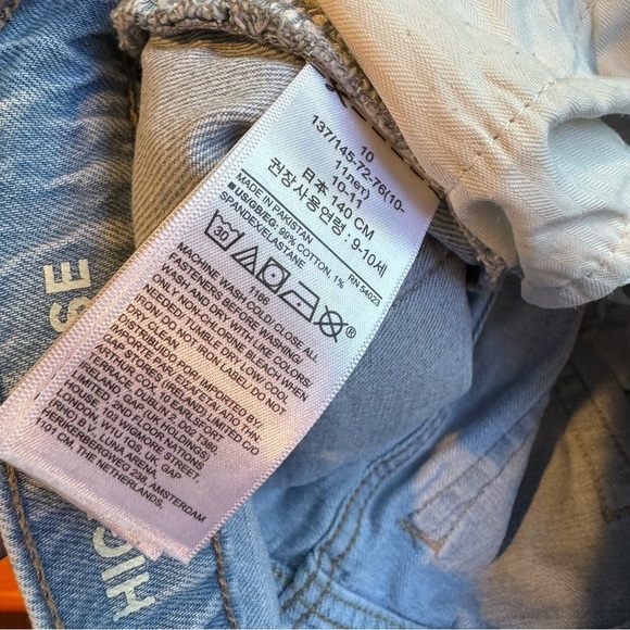 Gap Teen Sky-High Loose Jeans Size 10 Light Wash - Picture 6 of 9